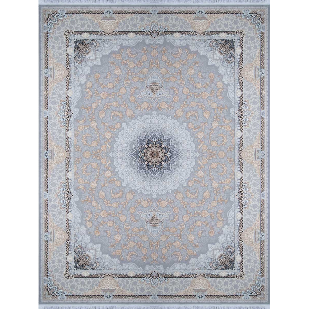 Machine-made carpet 1000 combs, 14 colors, full-embossed Saronaz Silver design