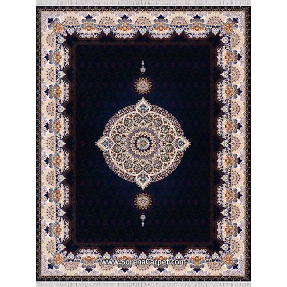 1000 comb machine carpet, navy blue gift design