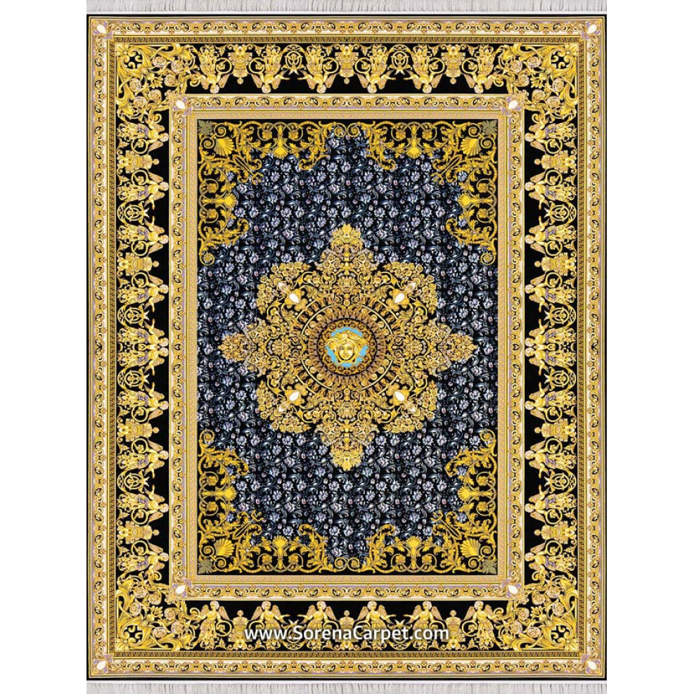 1200梳机地毯，范思哲设计，海军蓝