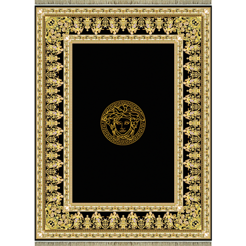 机制地毯 1200 芦苇 Versace 天王星设计 黑色素色地板