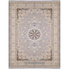 700 comb Kashan machine carpet, silver Isfahun design