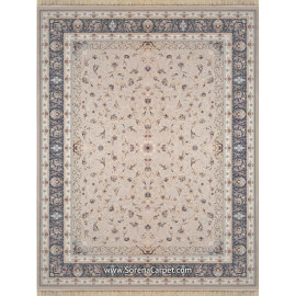 Kashan 700 shoulder machine carpet, occasion design, beige metallic border
